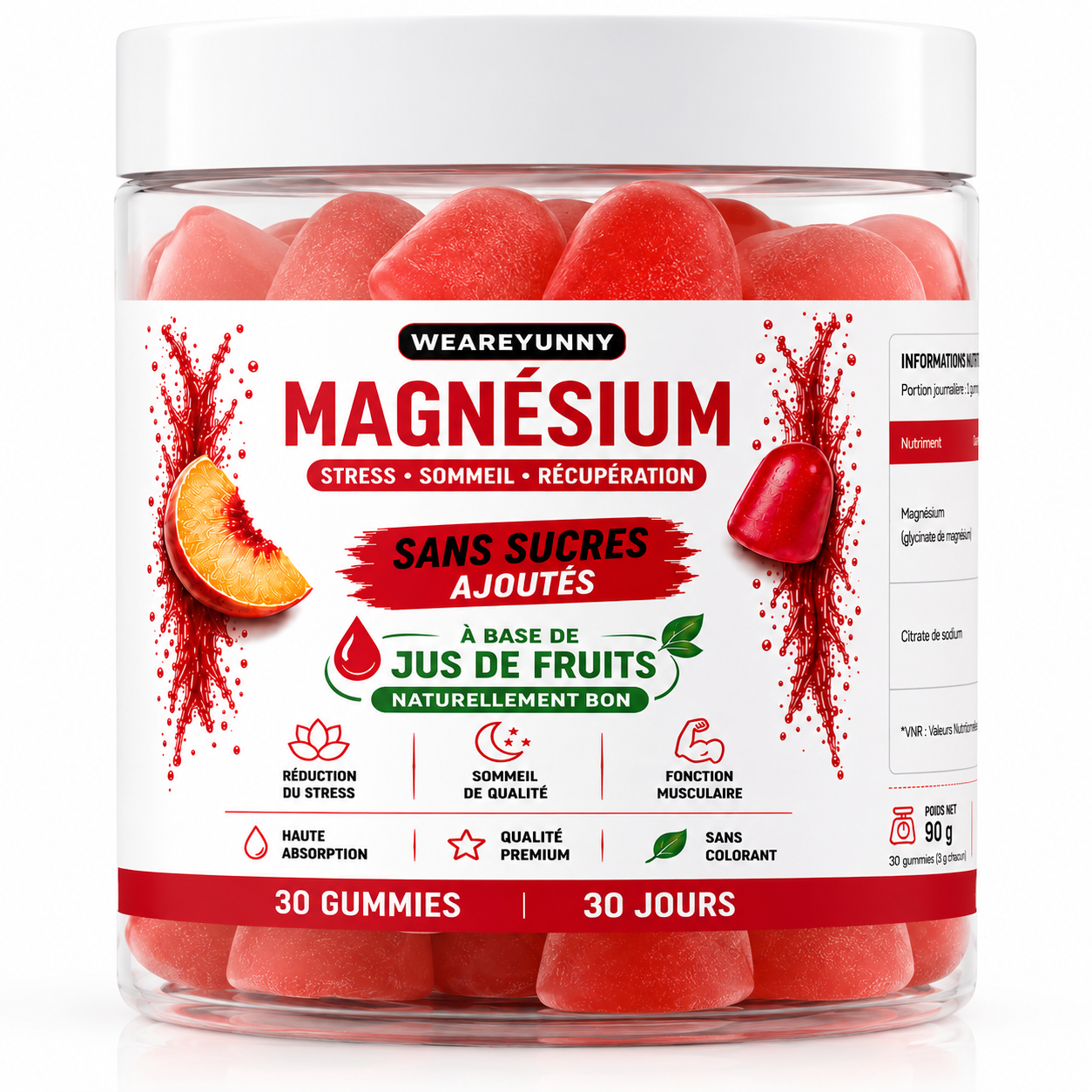 Magnésium bisglycinate 30 gummies