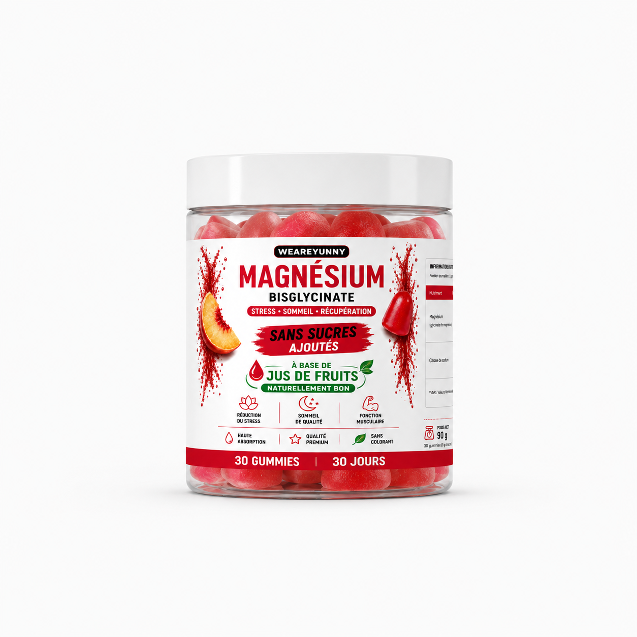 Magnésium bisglycinate 30 gummies