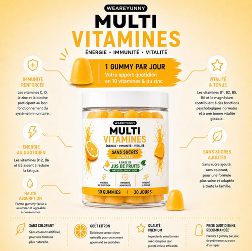 Multivitamines + Zinc 30 gummies