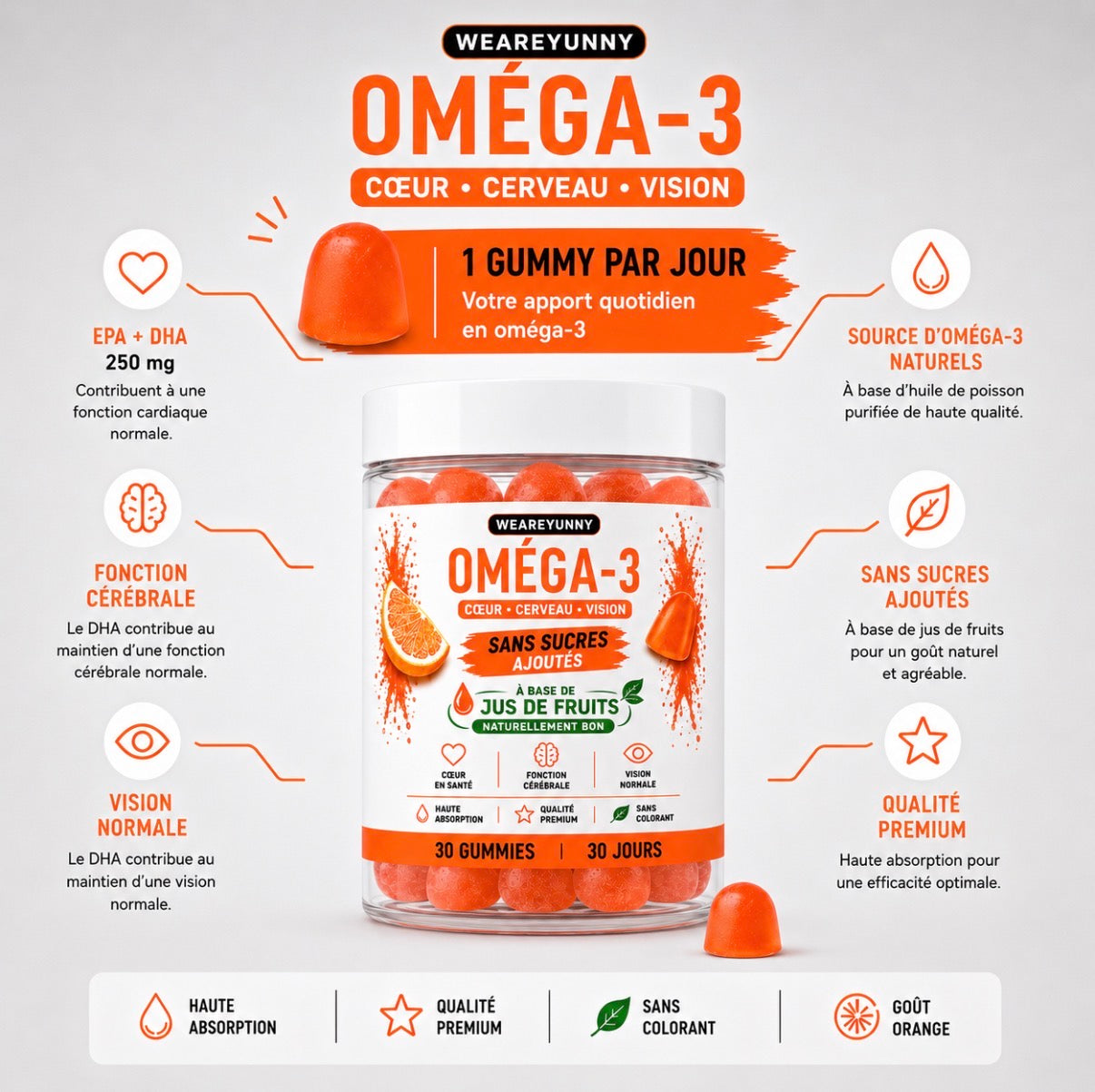 Oméga-3 30 gummies