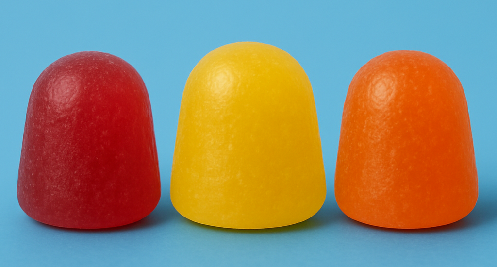 Dans chaque sachet : Omega 3, Multivitamines et Magnésium
3 Gummies, 3 Goûts, 3 Bénéfices
Pêche, Citron et Orange-Framboise 